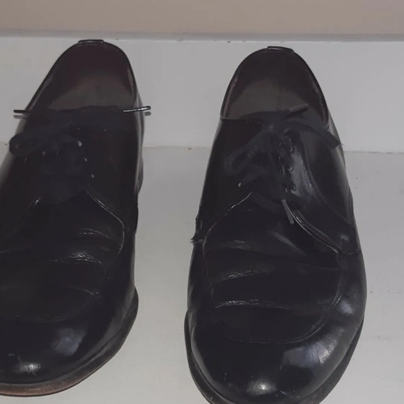 Vintage Farman Handcraft Men's leather Shoes Size 9, D 24581, 3101 57,0148 Black - Picture 5 of 9